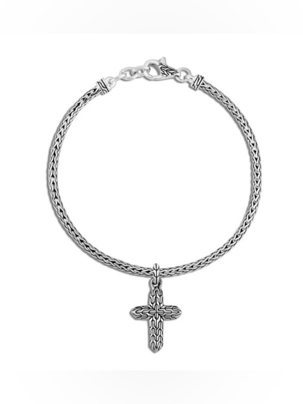 John Hardy Sterling Silver Cross Charm Bracelet (NEW) - Picture 3 of 8